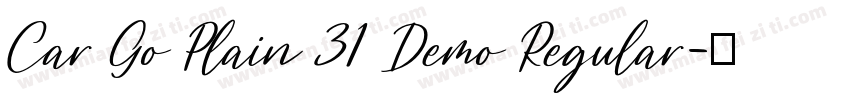 Car Go Plain 31 Demo Regular字体转换